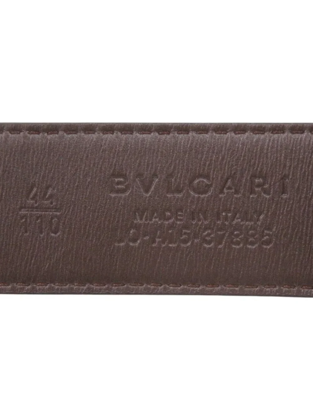 Bvlgari Square Buckle Leather Black Belt